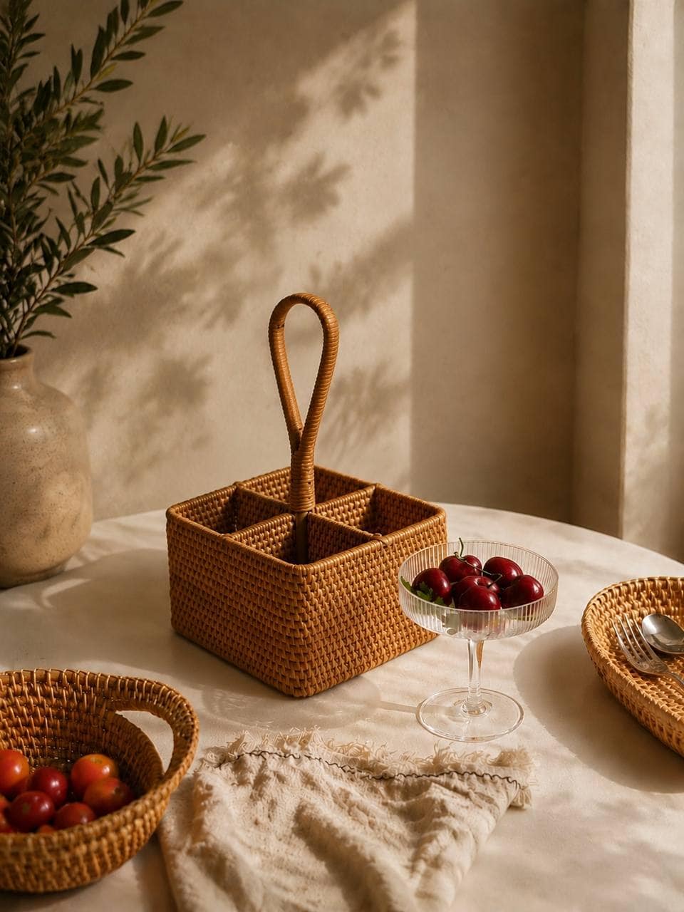 سبد جا ابزاری چهارخانه